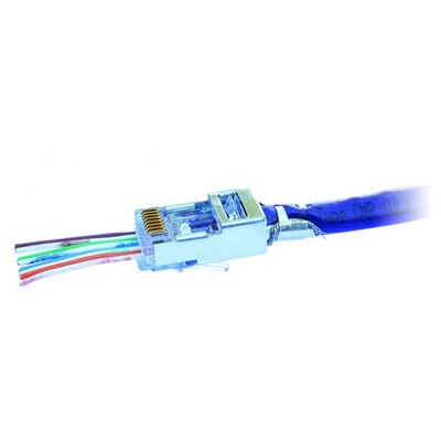 Platinum Tools EZ-RJ45 Shielded Cat5e/6 Connector, External Ground (10 Pack)